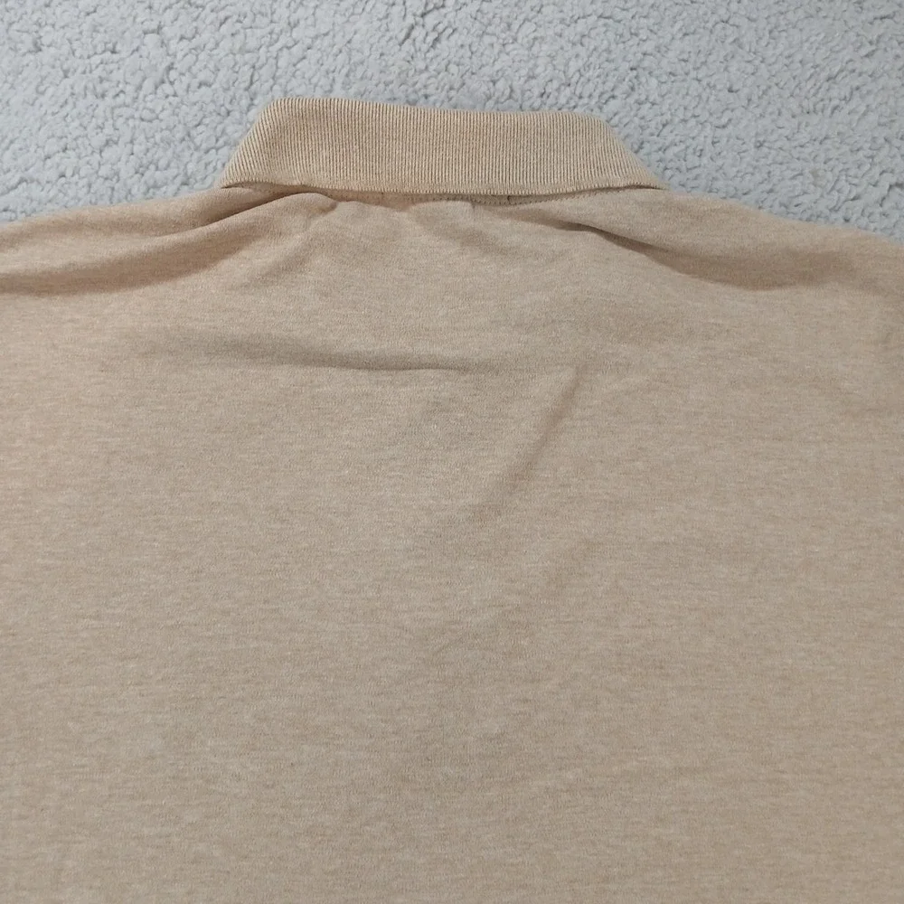 U.S. Polo ASSN Polo Shirt Men's 2XL‎ Embroidered Logo Cream Gold Polo Golf